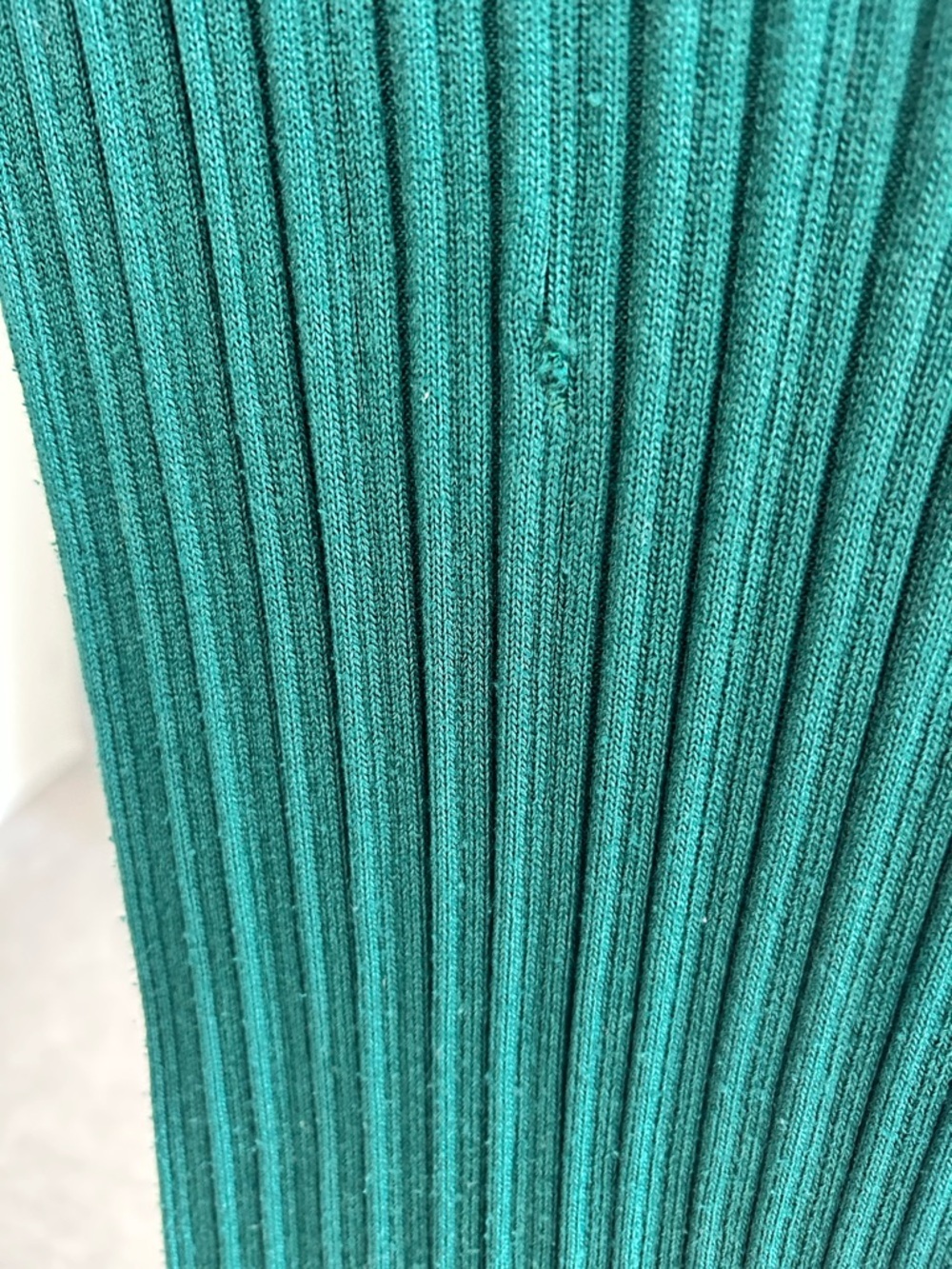 Adam Lippes Ribbed Long Sleeve Button-Trim Midi Dress in Green - Picture 9 of 12